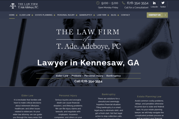 Bankruptcy & Immigration Lawyer Website Design