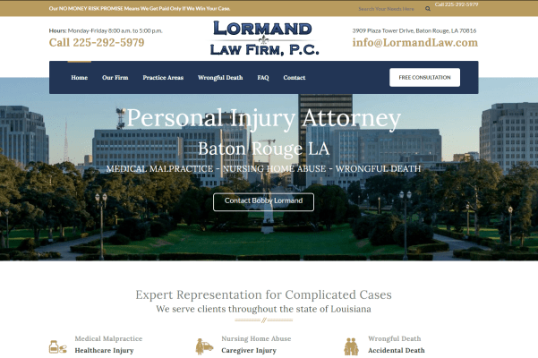 Personal Injury Attorney Website Design