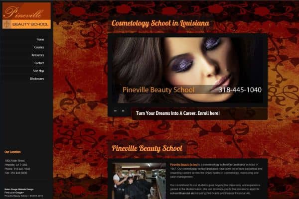Cosmetology School Web Design