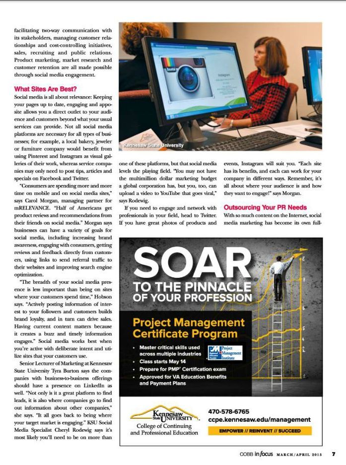 Cobb In Focus Article on Social Media - page 7
