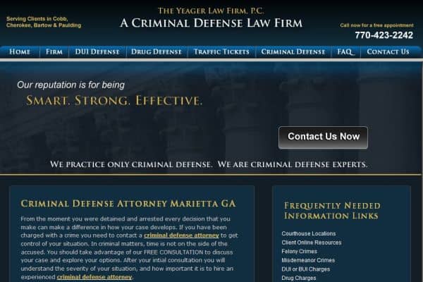 Criminal Defense Lawyer Website Design
