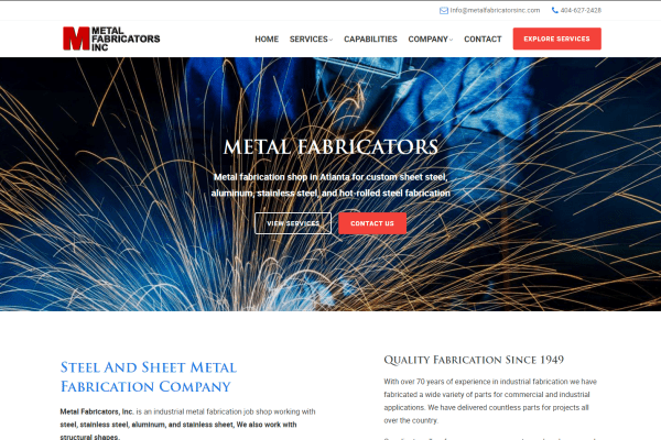 Metal Fabrication Web Design