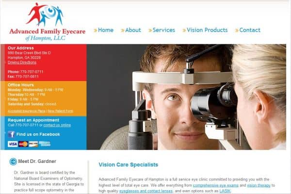 Optometrist Website Design